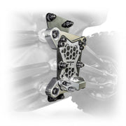 DRT Can-Am Maverick X3 2017+ Billet Aluminum 3-PC Radius Rod Plate Kit Front side view