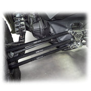 DRT Can-Am Maverick X3 2017+ Billet Aluminum 3-PC Radius Rod Plate Kit Left Wheel Rods close up