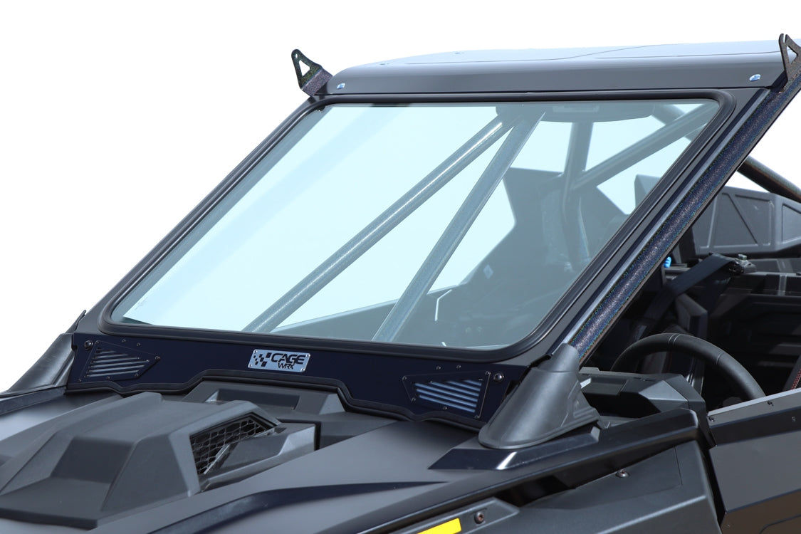 CAGEWRX Polaris RZR Pro R / Turbo R "Super Shorty" Aluminum/Glass Windshield
