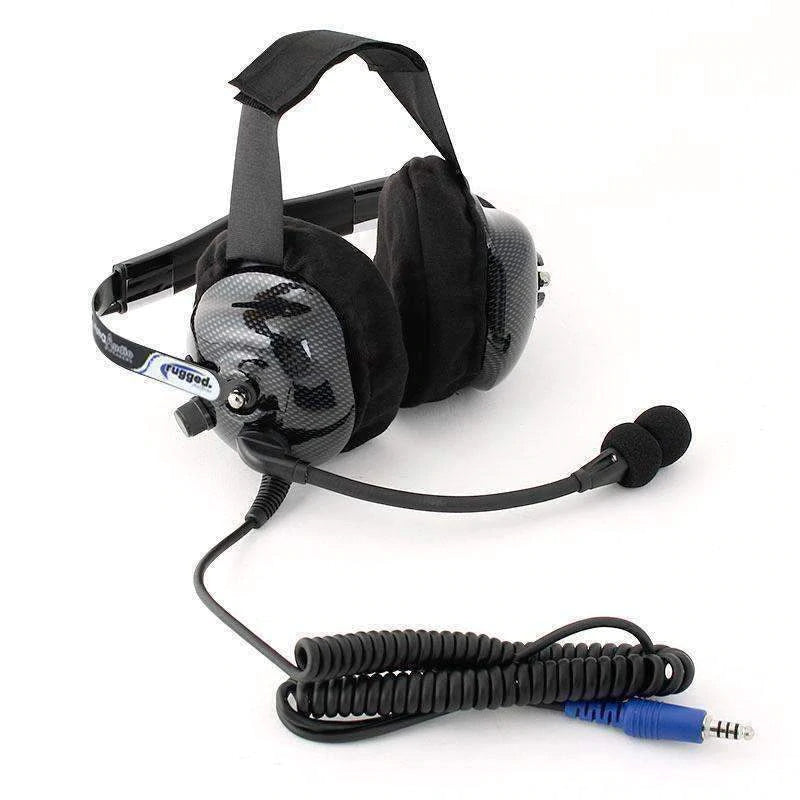 Rugged Radios H42 Ultimate Behind The Head (BTH) Headset for Intercoms - Carbon Fiber